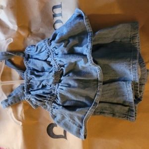 Old Navy Denim Peplum Short Set